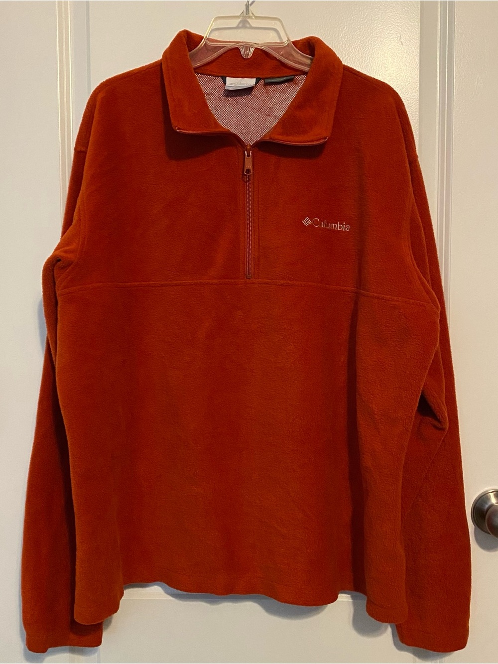 Columbia Men's Half-Zip Fleece Pullover - Rust Size XL Omni Heat